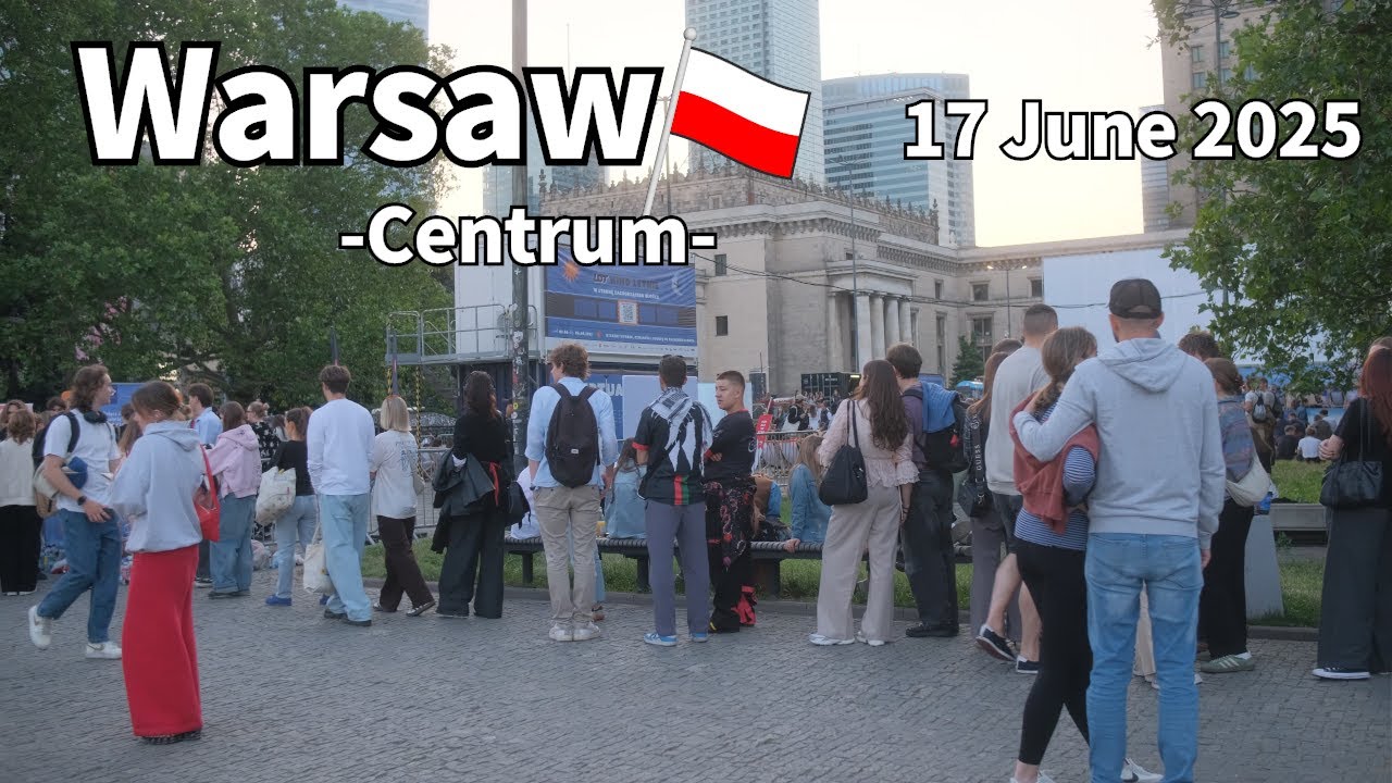 Spring Walk Warsaw Centrum Poland - June 2025 | Walking Tour