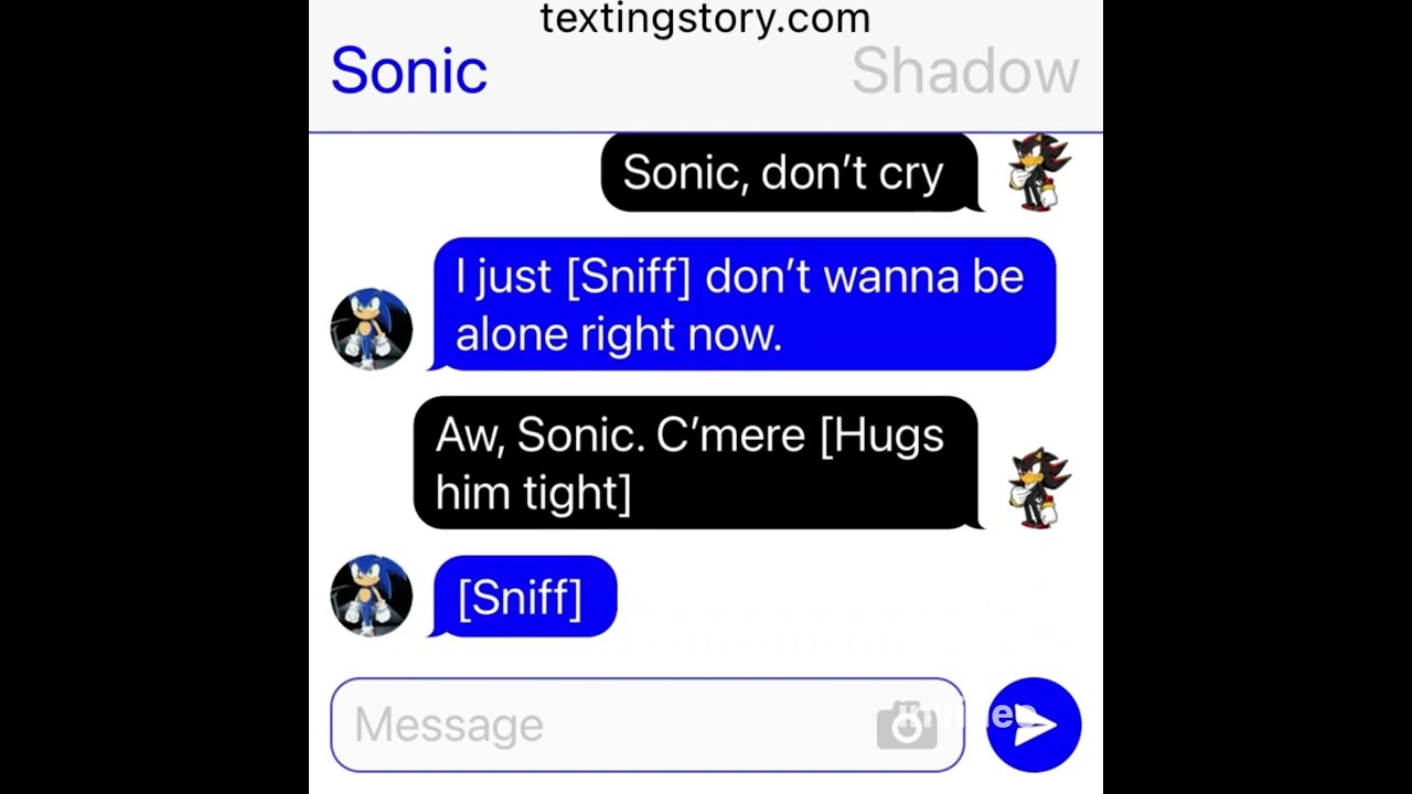 Sonic cuddles with Shadow