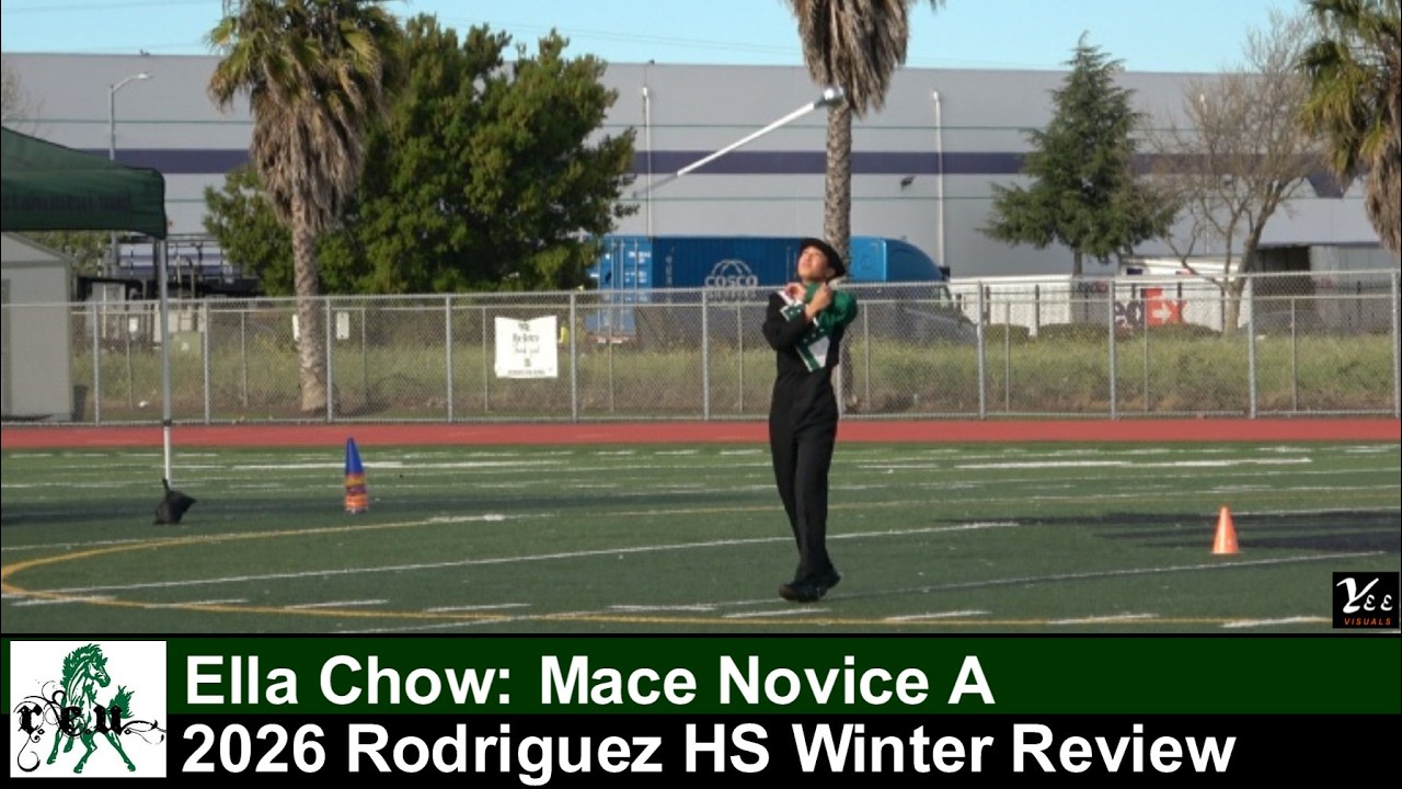 Ella Chow, Rodriguez HS, L-Pattern Mace Novice A at Rodriguez HS Winter Review 2026