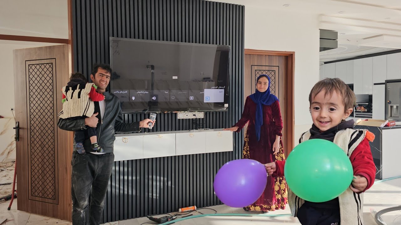 🌟The Final Stage of Chevil Family Home DecorationTV Installation & Preparing the House for Carpeting