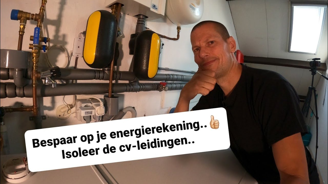 Bespaar energie door het isoleren van de cv-leidingen..👍🏻