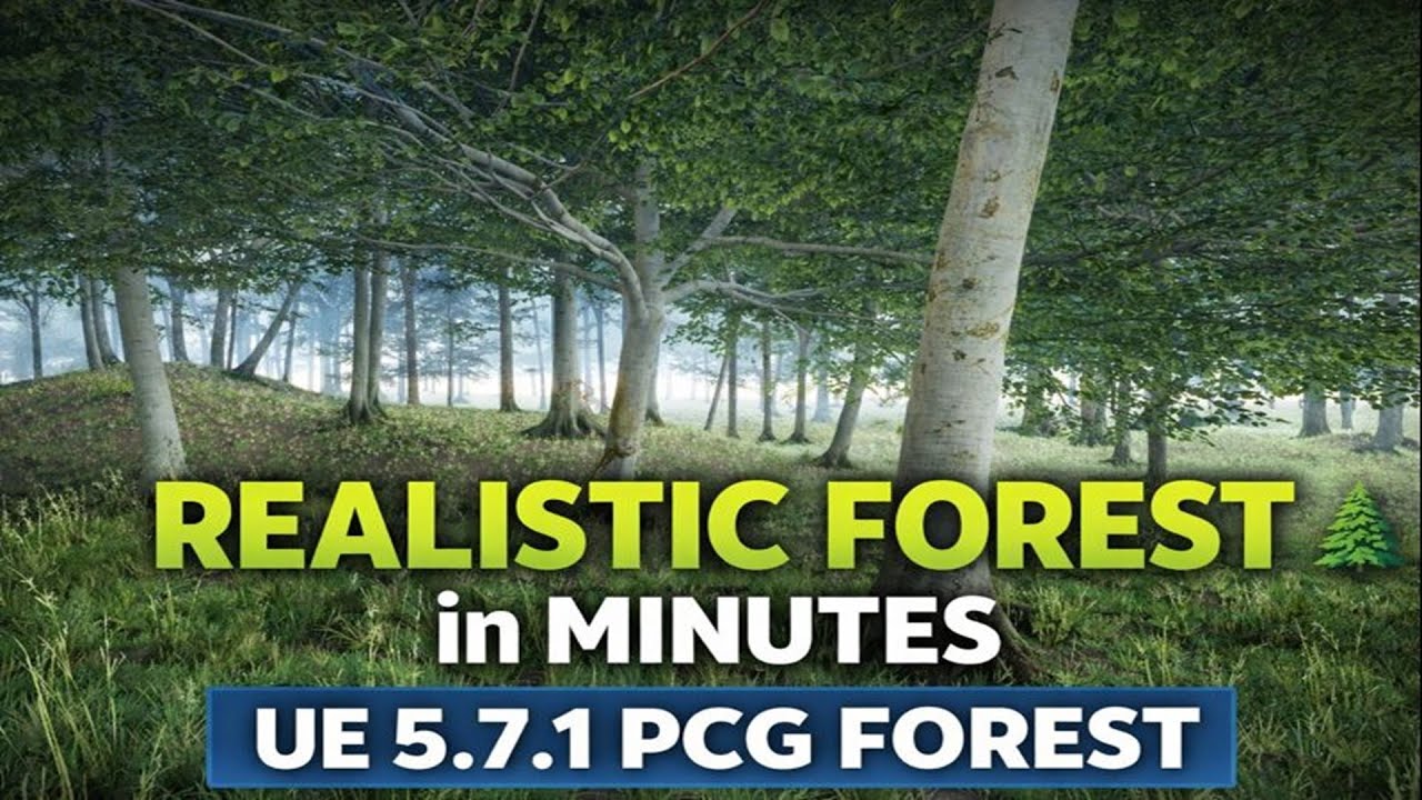 Простой способ создания реалистичного леса в Unreal Engine 5.7.1 (быстрый рабочий процесс PCG)