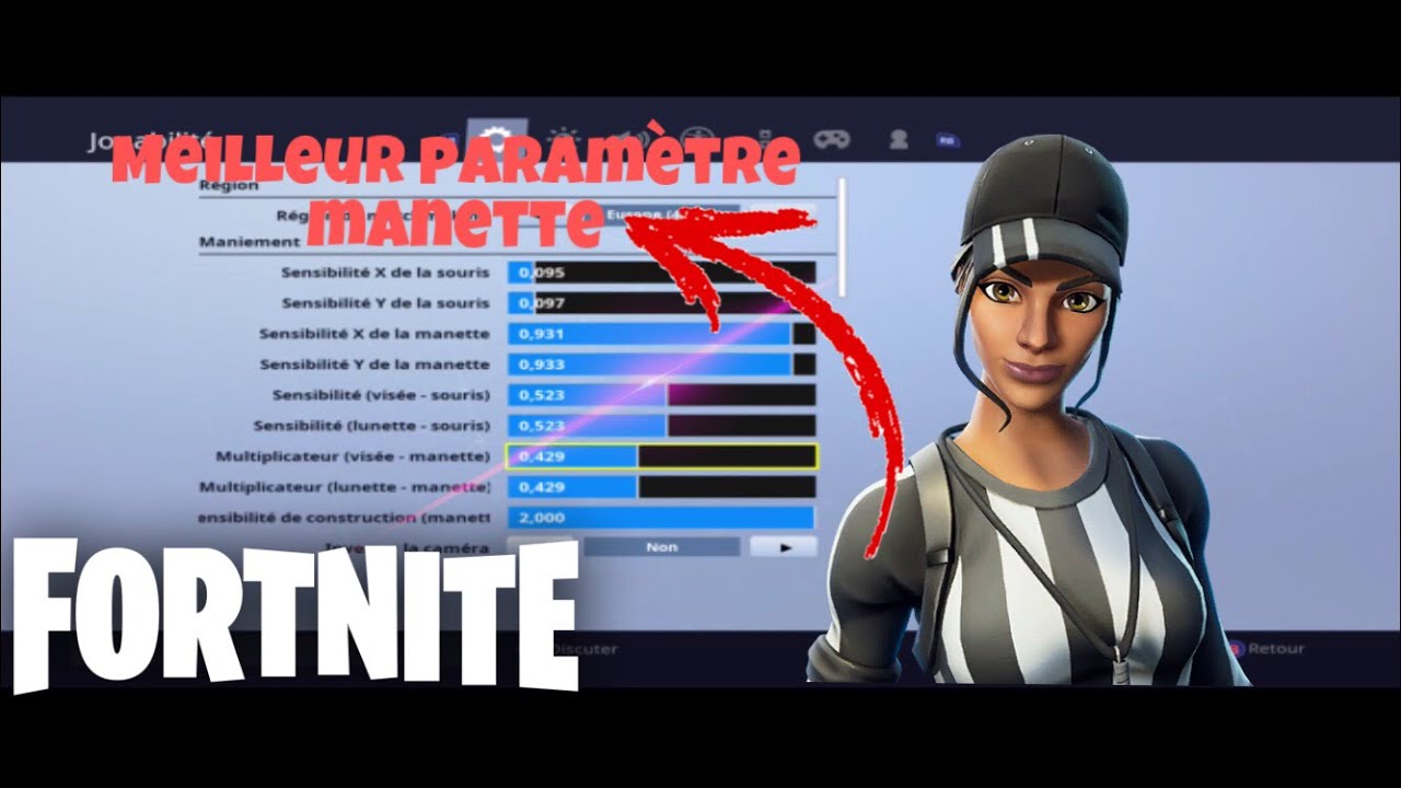 LES MEILLEUR PARAM&Egrave;TRE MANETTE SUR FORTNITE ...!!!