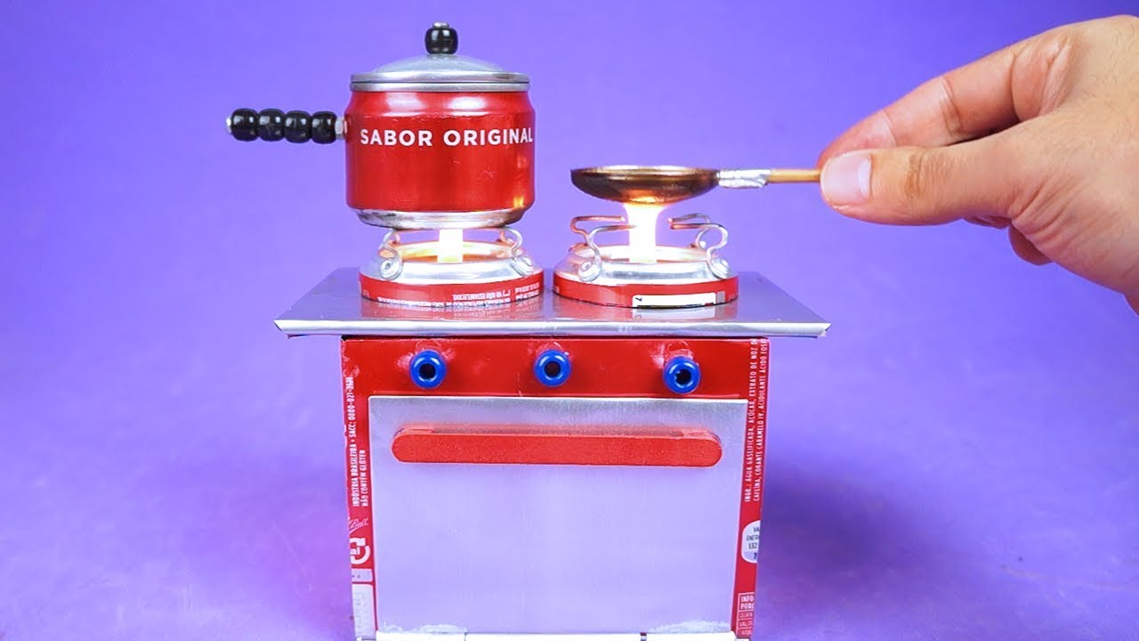 Faça um Incrível Mini Fogão com Latinhas