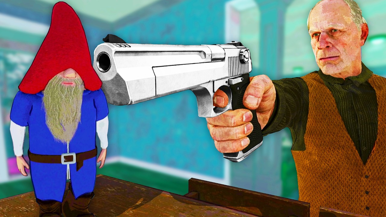 CRAZY Gandpa HUNTS Us Down as Gnomes