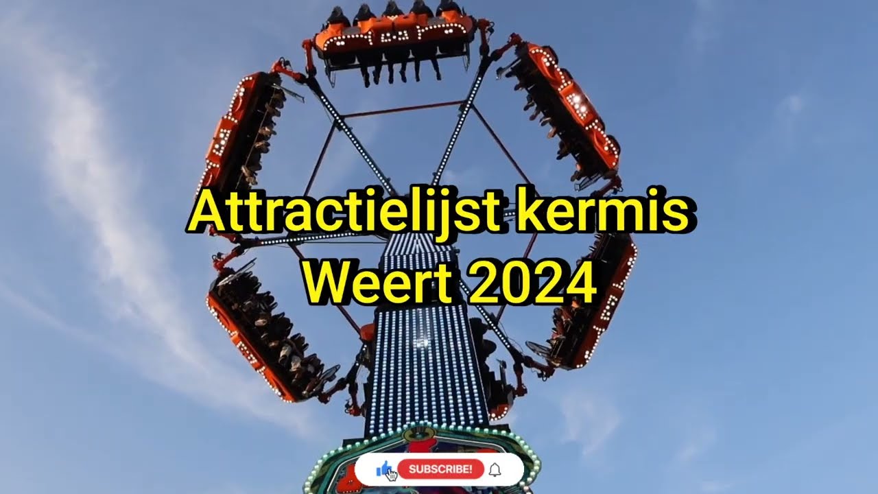 Attractielijst kermis Weert 2024.