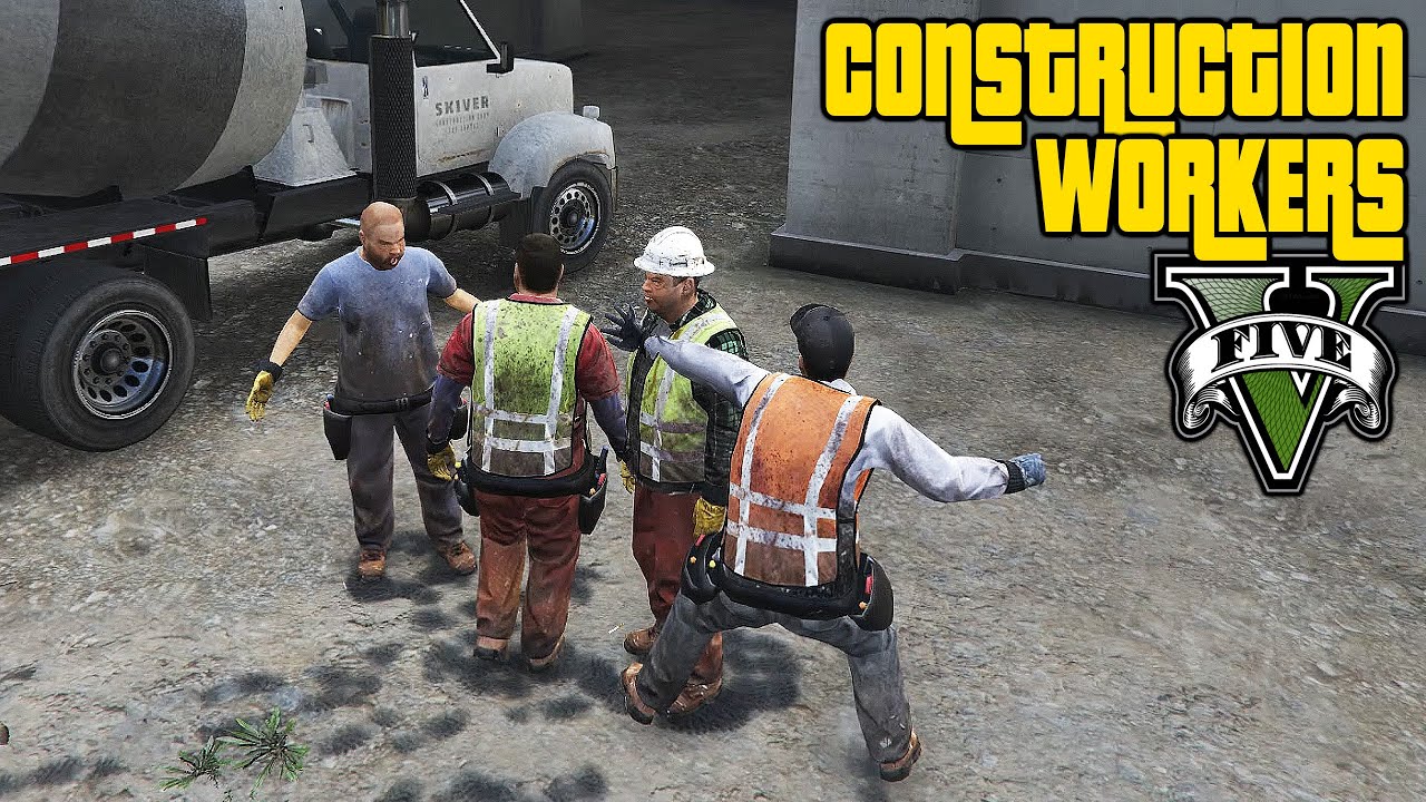 Строители издеваются над людьми &mdash; GTA V