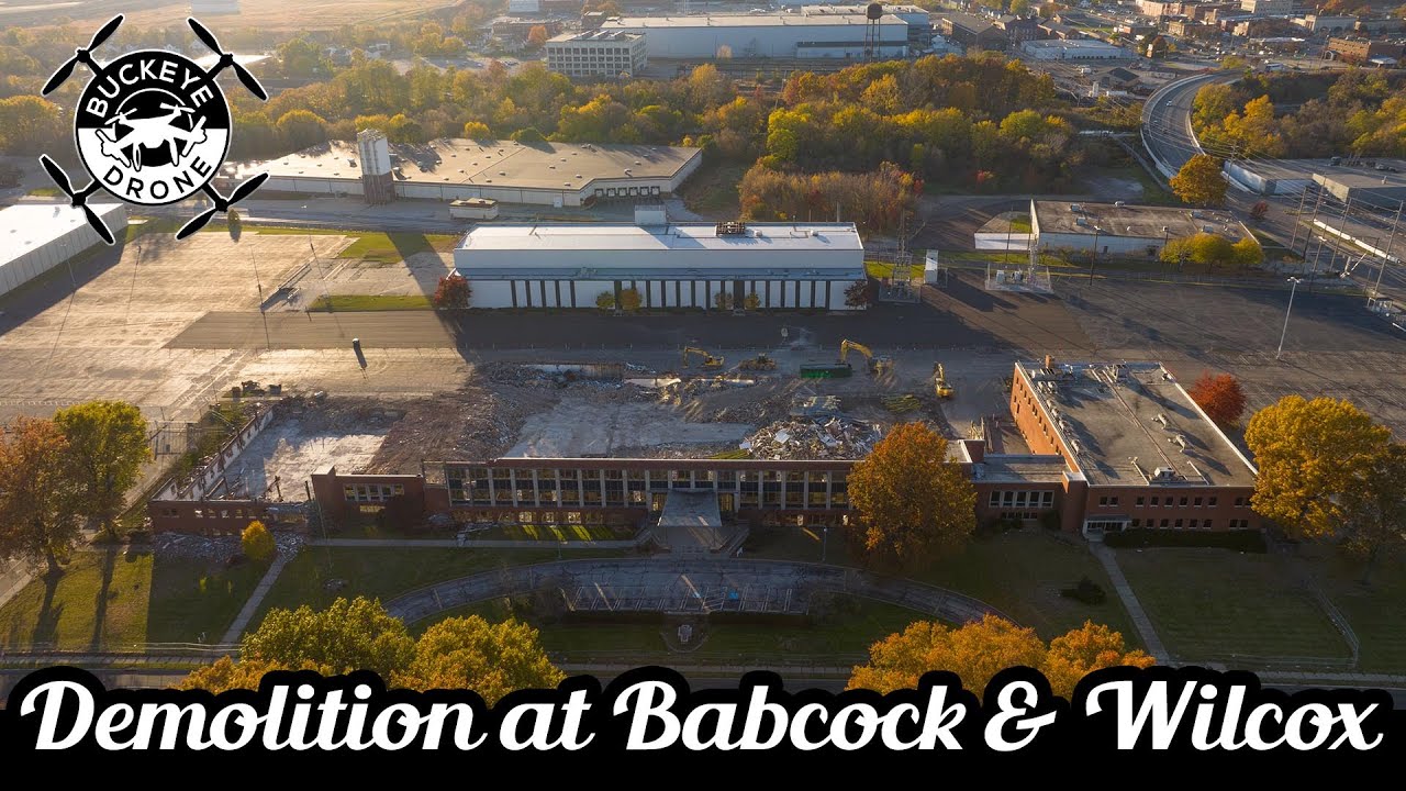Demolition at Babcock & Wilcox old headquarters building in Barberton, Ohio.
