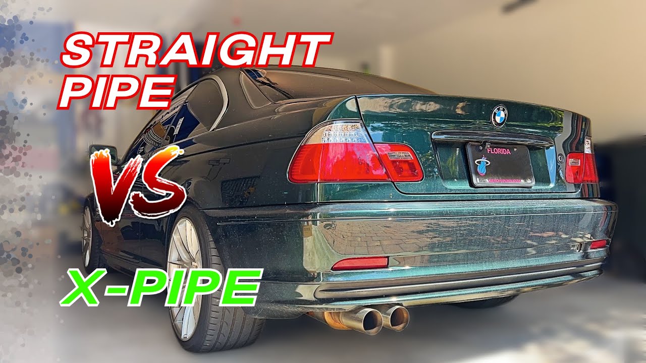 BMW E46 330CI Straight Pipe Vs. X-Pipe Exhaust