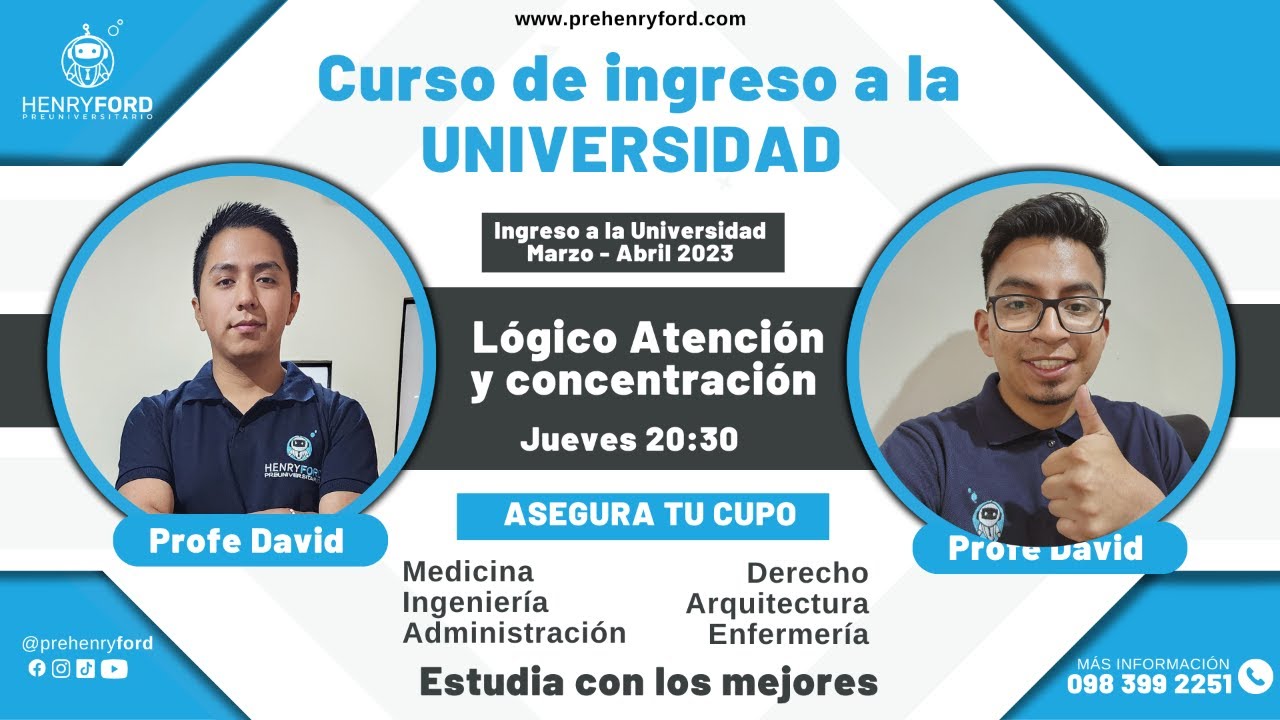 ✅Curso ingreso a la Universidades 2023 | Lógico, Atención y concentración   #Clase 7