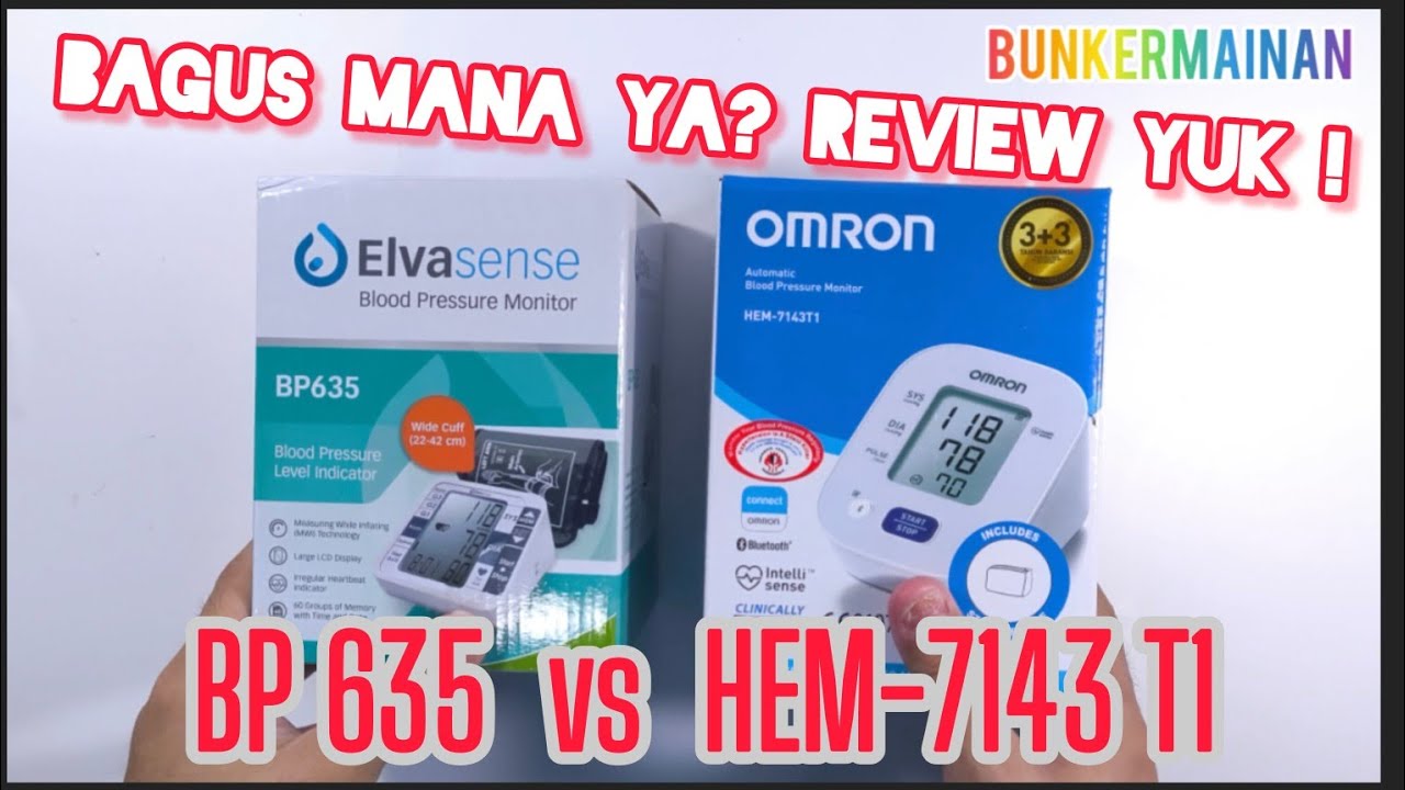 Alat Tensi Darah ELVASENSE BP635 vs OMRON HEM-7143 T1. Mana yang bagus dari 2 Blood Pressure Monitor