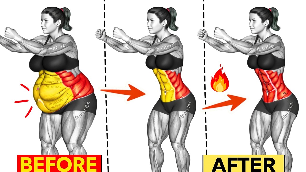👙 14-Day Simple Hourglass Exercise to Lose Stomach Fat: 30-Min Slim Waist, Flat Belly, Curvy Hips