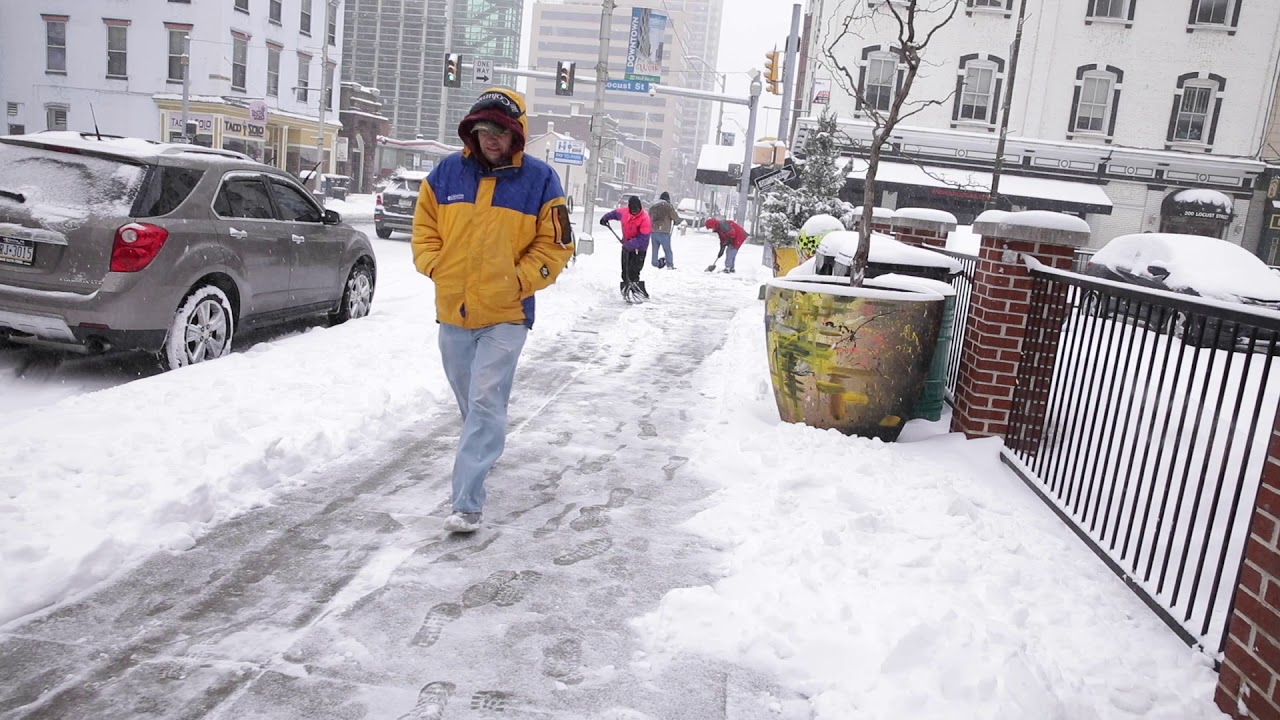 A snowy winter walk in Harrisburg, Pa.