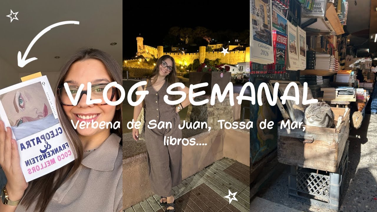 Vlog 1| Mi noche de verbena, libros, pelu y fuegos artificiales - San Juan 2025