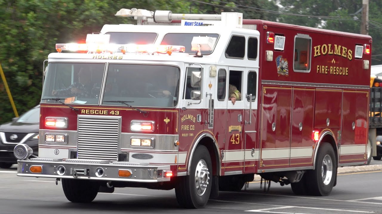 Holmes Fire Company Rescue 43 Responding