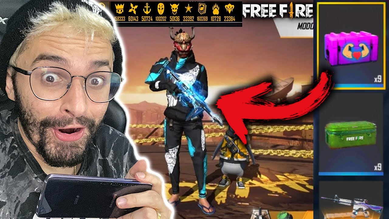 ABRI CAIXAS RARAS E MOSTREI OS ITENS MAIS RAROS DO FREE FIRE!