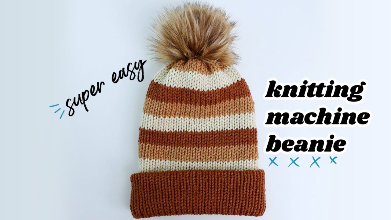 Striped Sentro Knitting Machine Beanie (Reversible!)