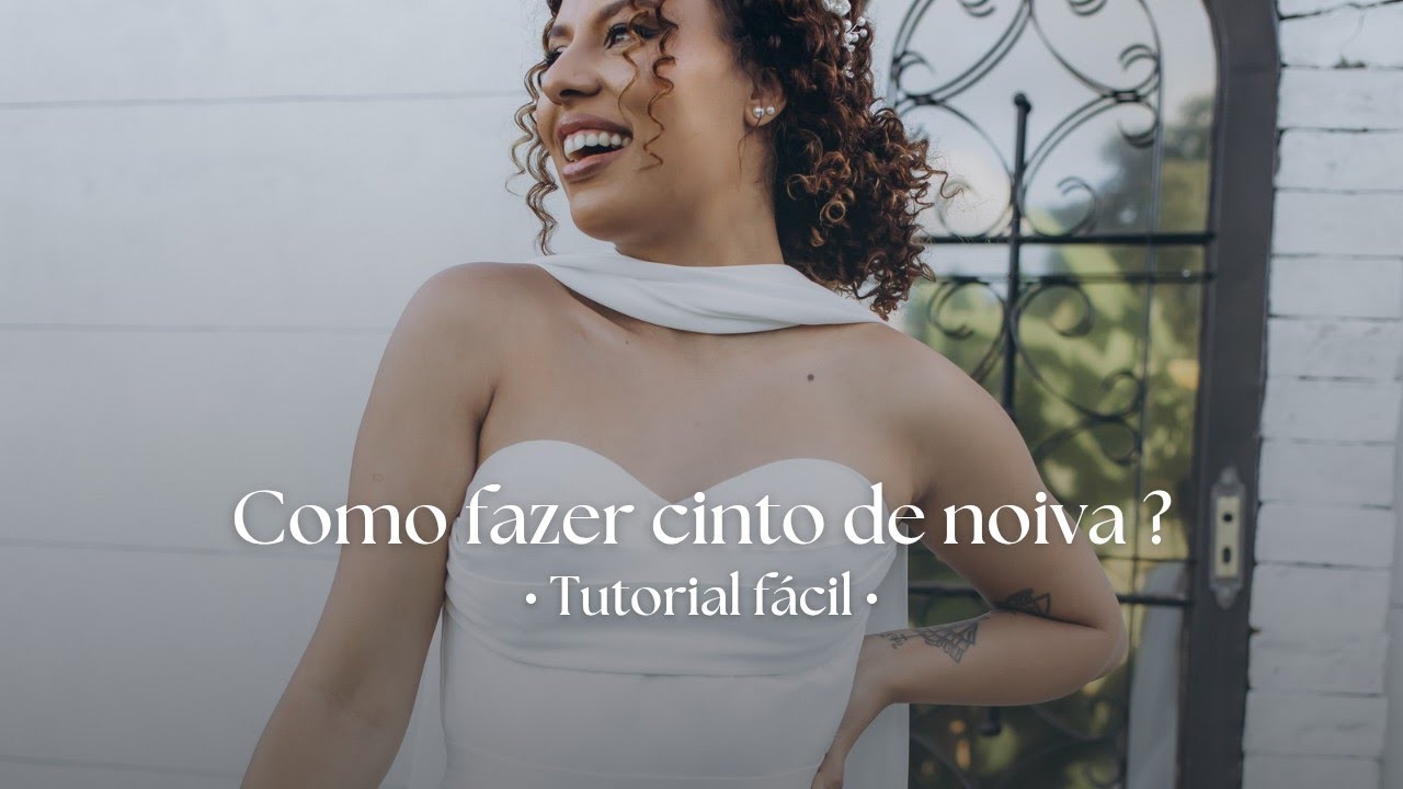 Como fazer cinto para vestido de noiva | Cinto de tecido estruturado | Bella Costura Curso 