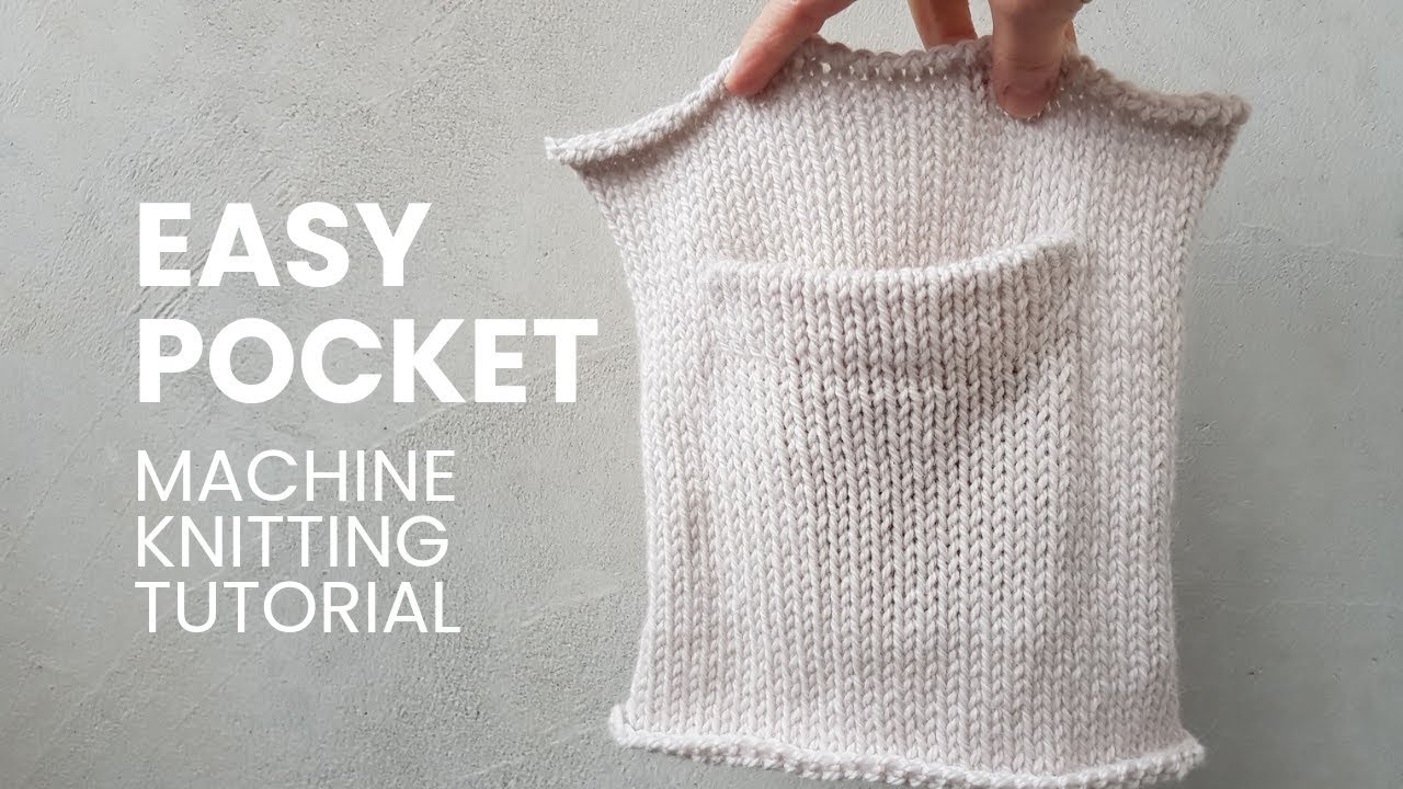 Easy pocket for beginners | Knitting machine tutorial | Brother KH-260
