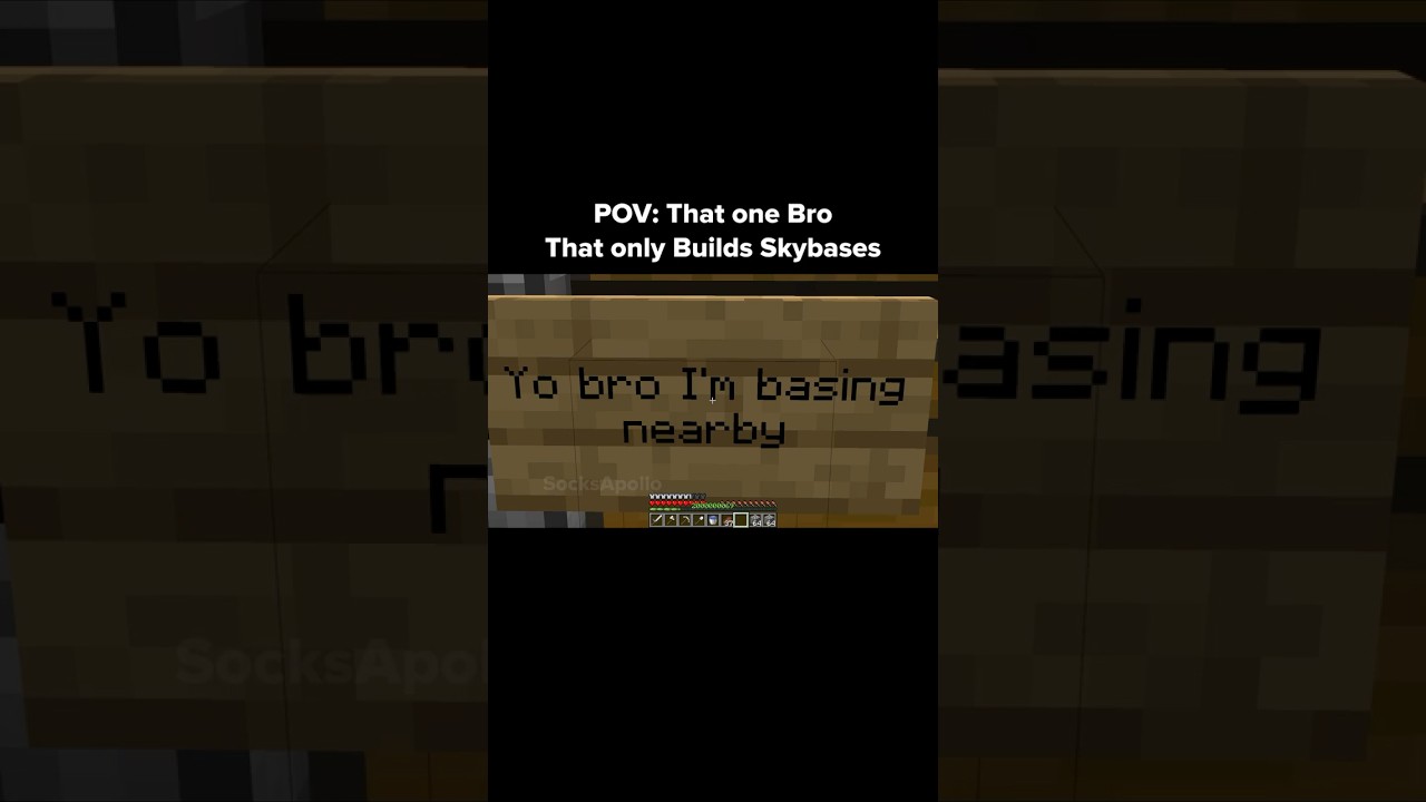 Minecraft Skybase Moment