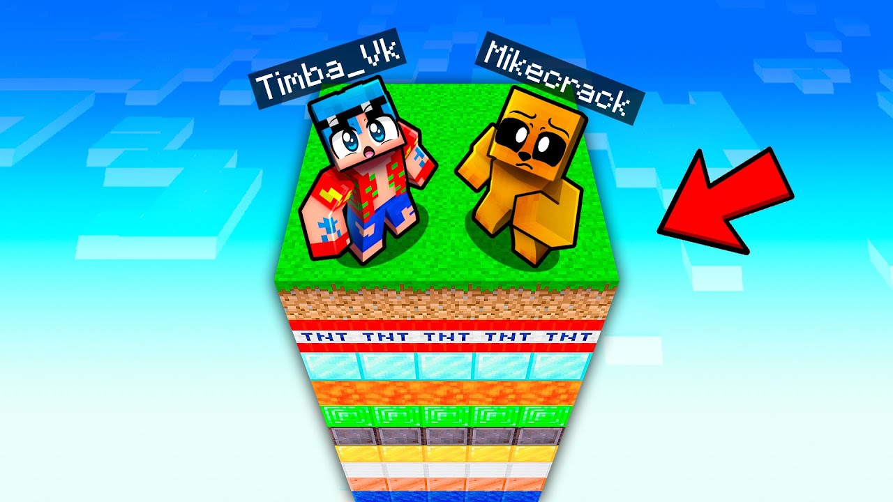 MINECRAFT pero SOBREVIVIMOS EN en 1 CHUNK ALEATORIO 😱 Los COMPAS