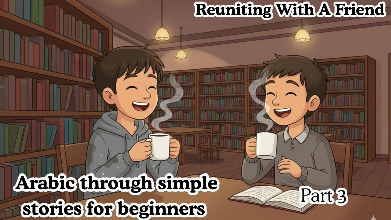 LEARN ARABIC with simple story for beginners (A1-A2) - Reuniting with a friend | Learn Arabic Easily