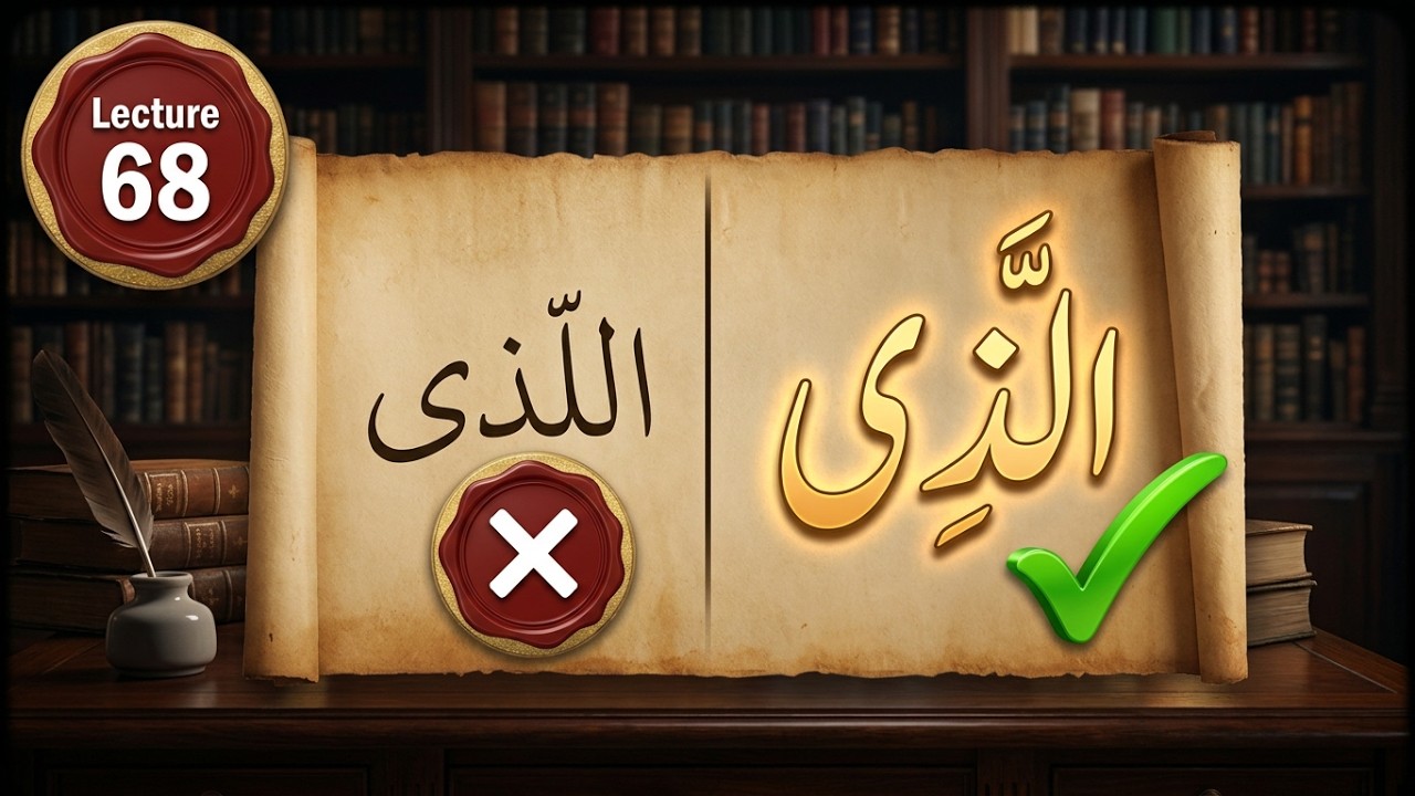 Lecture 68 | Kya aap Ism Mawsool ghalat likhte hain? Spelling check! | Alif Mawsoola ka tasawwur
