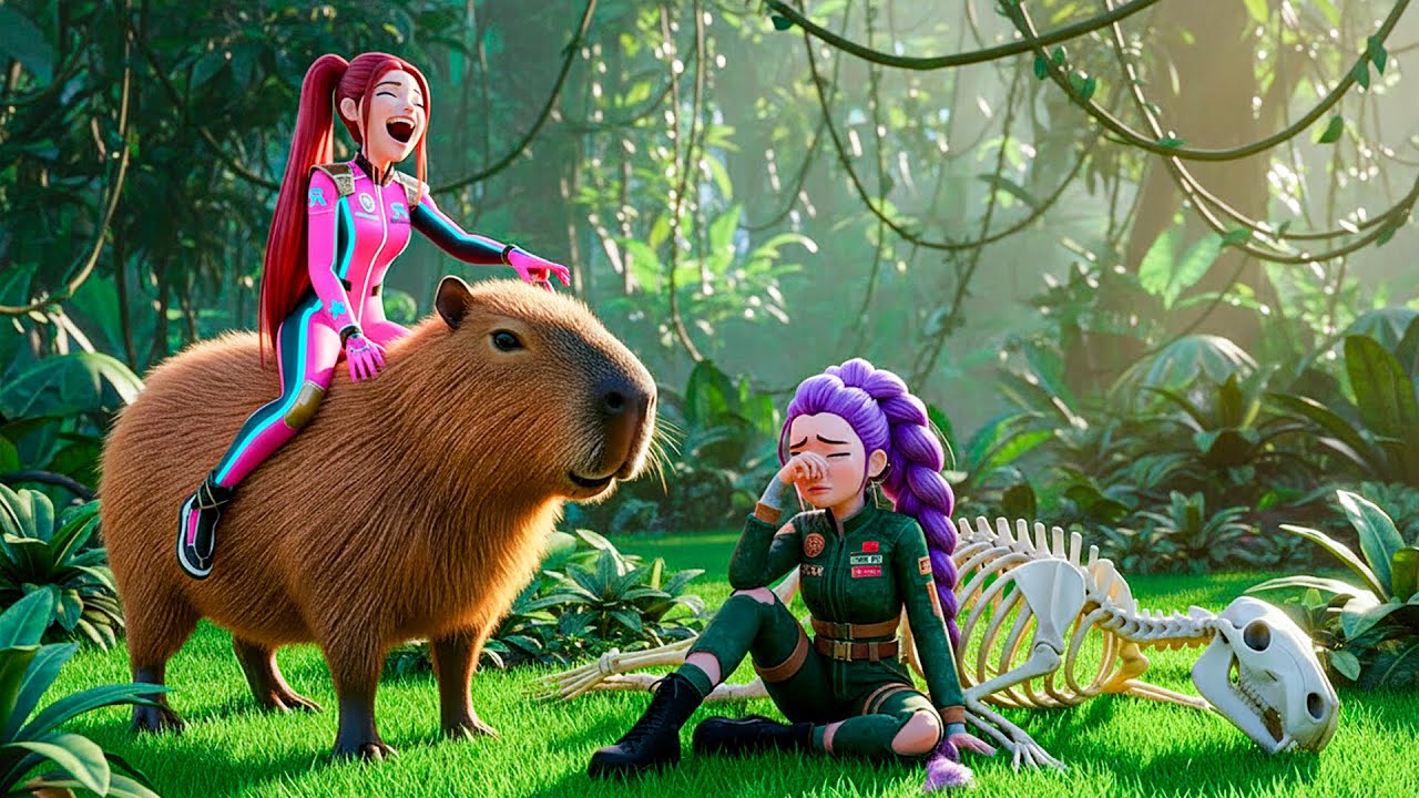 RUMI Enters the Giant Capybara Racing Championship 🏁 | K-POP Demon Hunters
