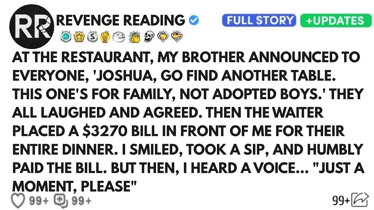 Brother Said 'Go Find Another Table' At Family Dinner Because I Was Adopted & Gave Me The $3,270 Bil