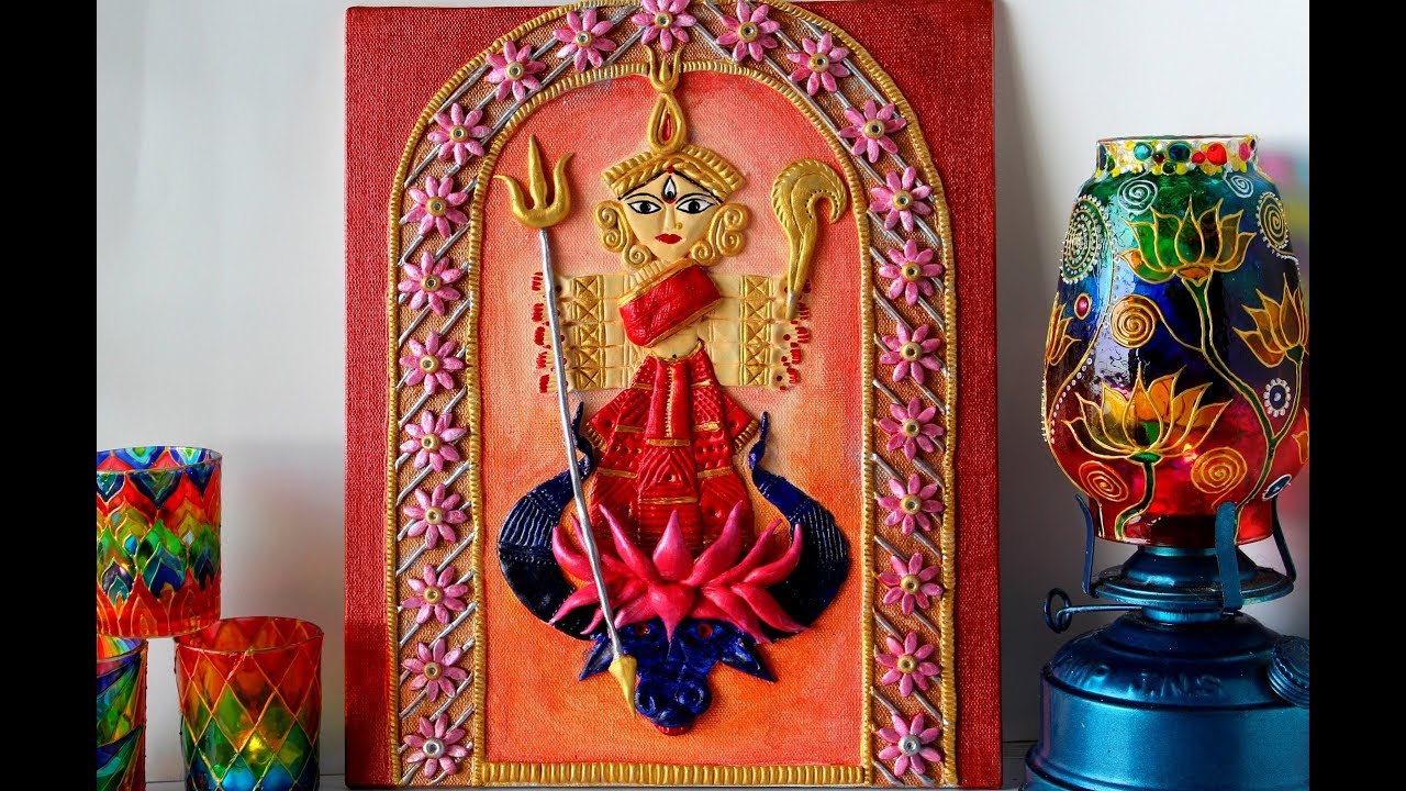3D CLAY PAINTING OF MAA DURGA