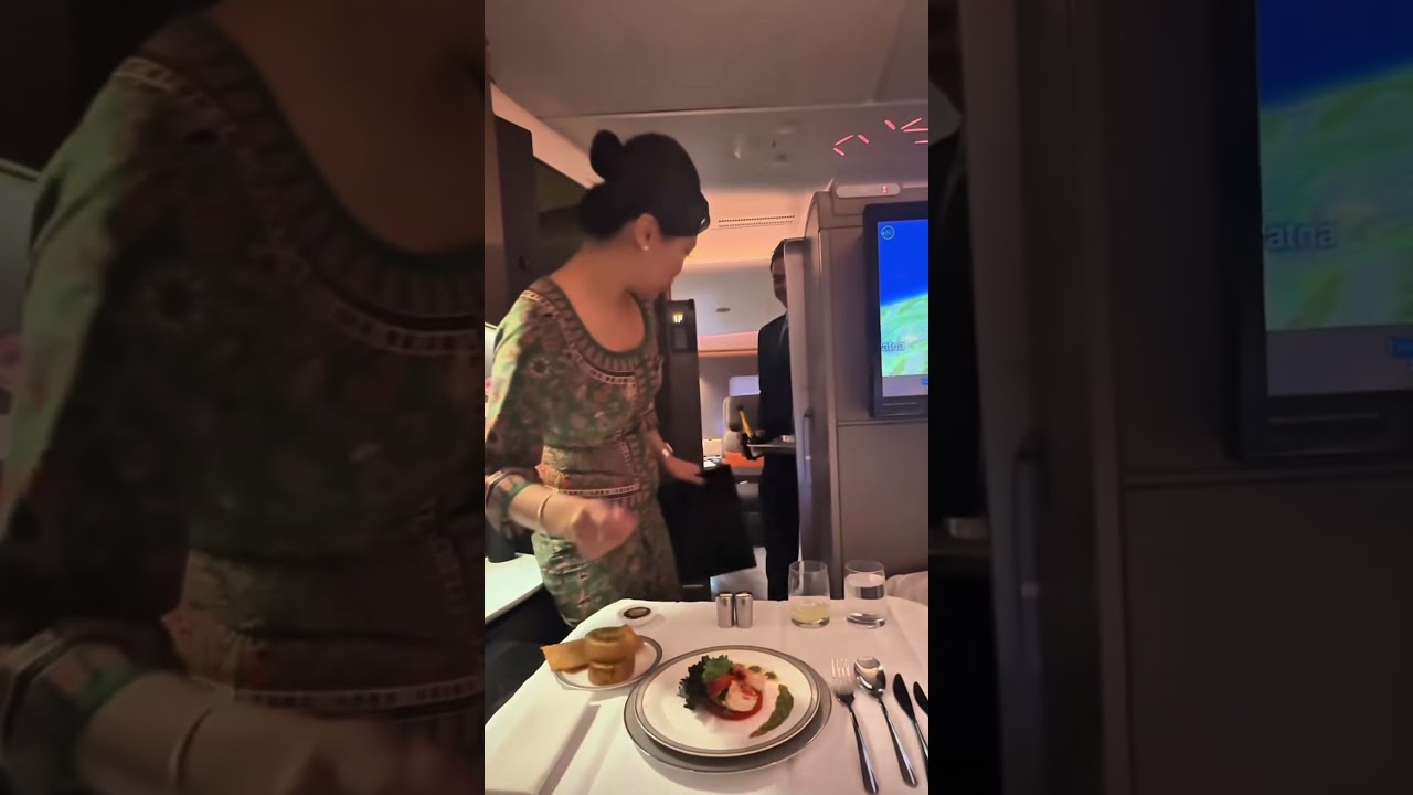 This Is First Class Dining at 40,000 Feet 🤯