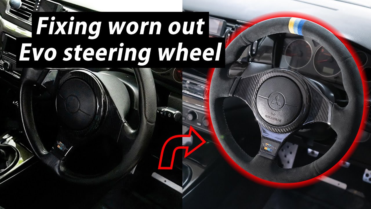 Retrimming my Evo 8MR Steering Wheel with Alcantara
