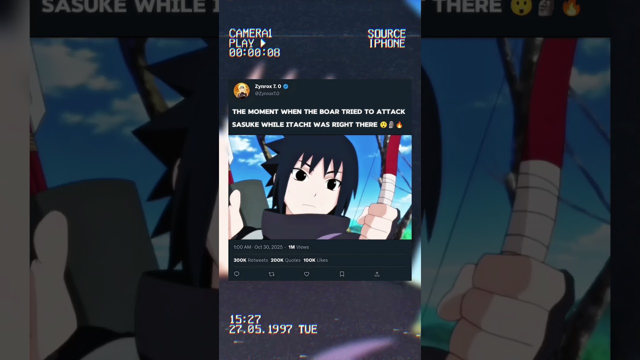 The moment when the boar tried to attack Sasuke while Itachi was right there 😲🗿🔥 #viralshorts