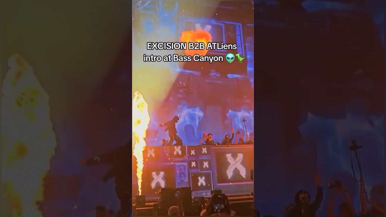 Excision b2b ATLiens 😵&zwj;💫🔥 #edm #bass #dance #music #festival #dubstep #dj #vibes #party #shorts