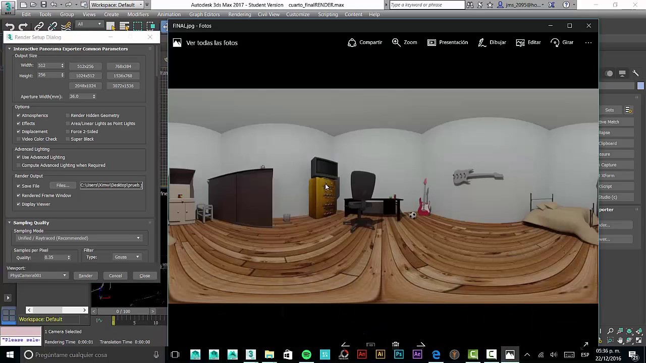 Render 360 3d Max - Panoramica