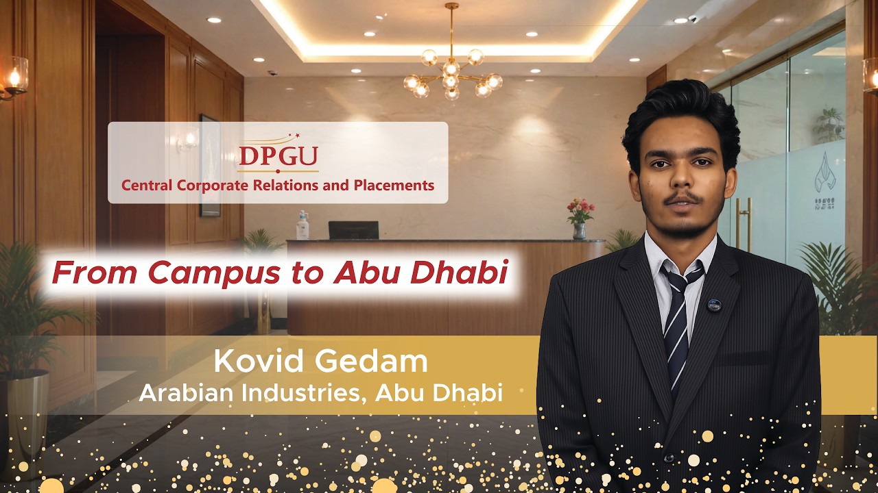 International Placement Success | Kovid Gedam's Journey to Arabian Industries, Abu Dhabi | DPGU