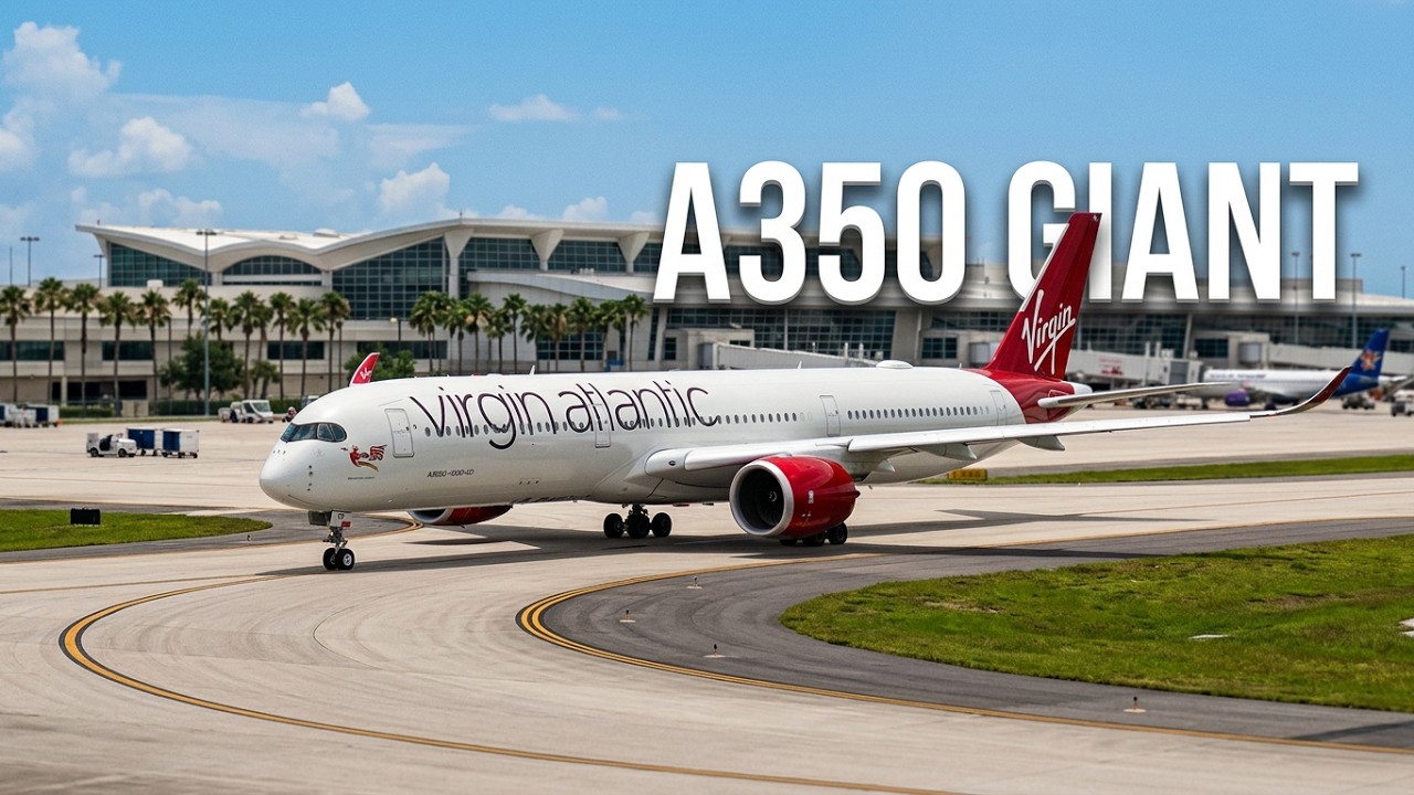POV onboard Airbus A350-1000 Final Approach into Orlando International with CABIN SOUND🔉.