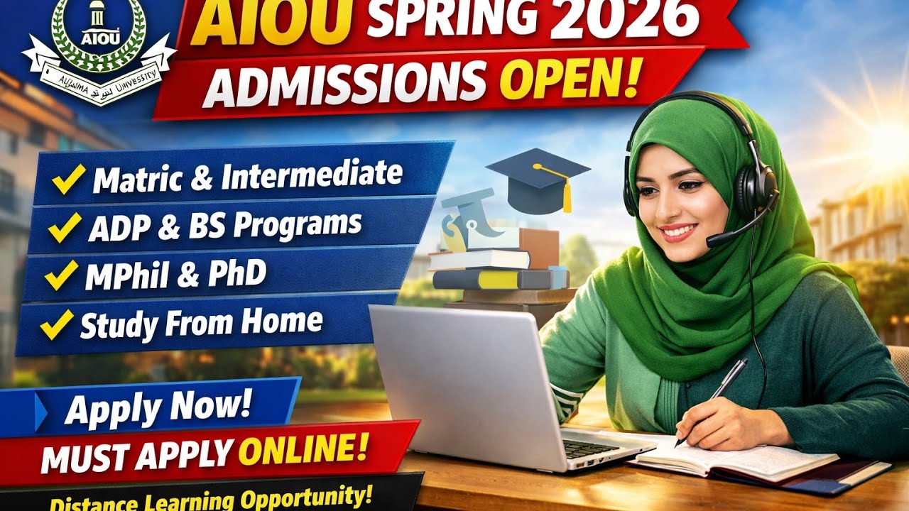 AIOU spring 2026 | BA ADP ADS | and Masters Mphil PhD
