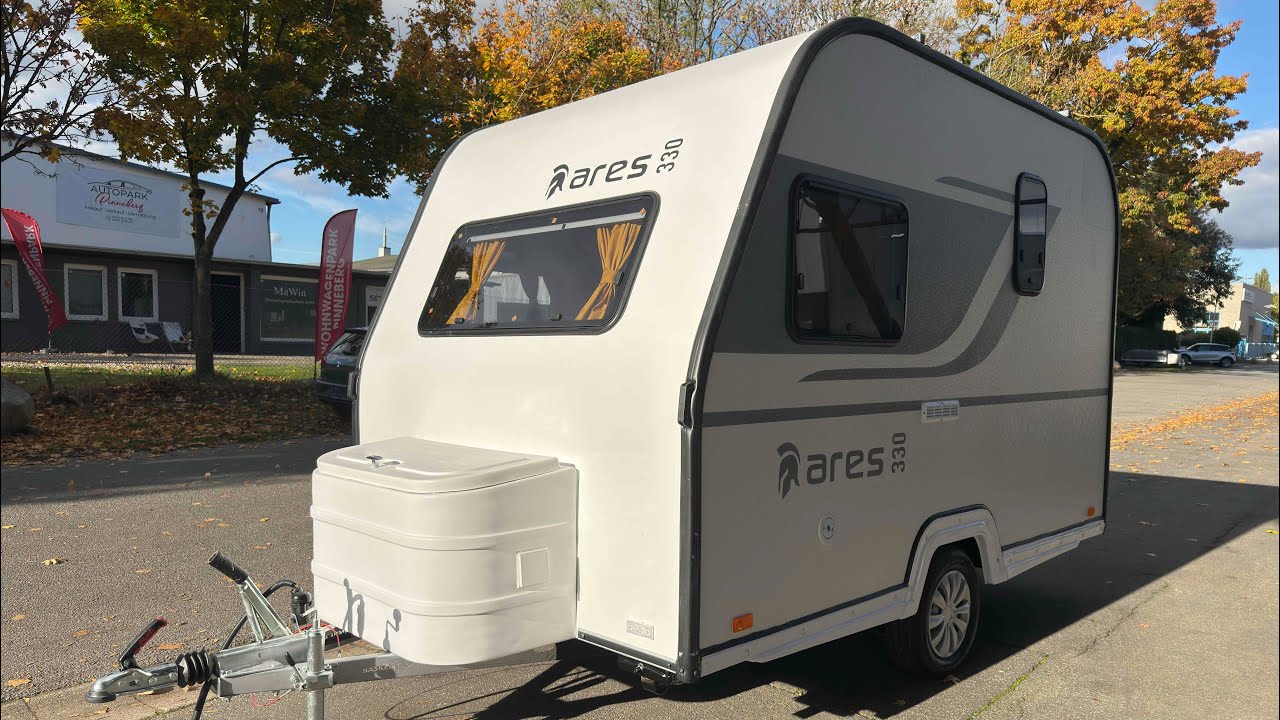 Ares 330 / Mini Wohnwagen für die ganze Famillie / 720 KG / 4 Personen / Small Caravan / Mini Camper
