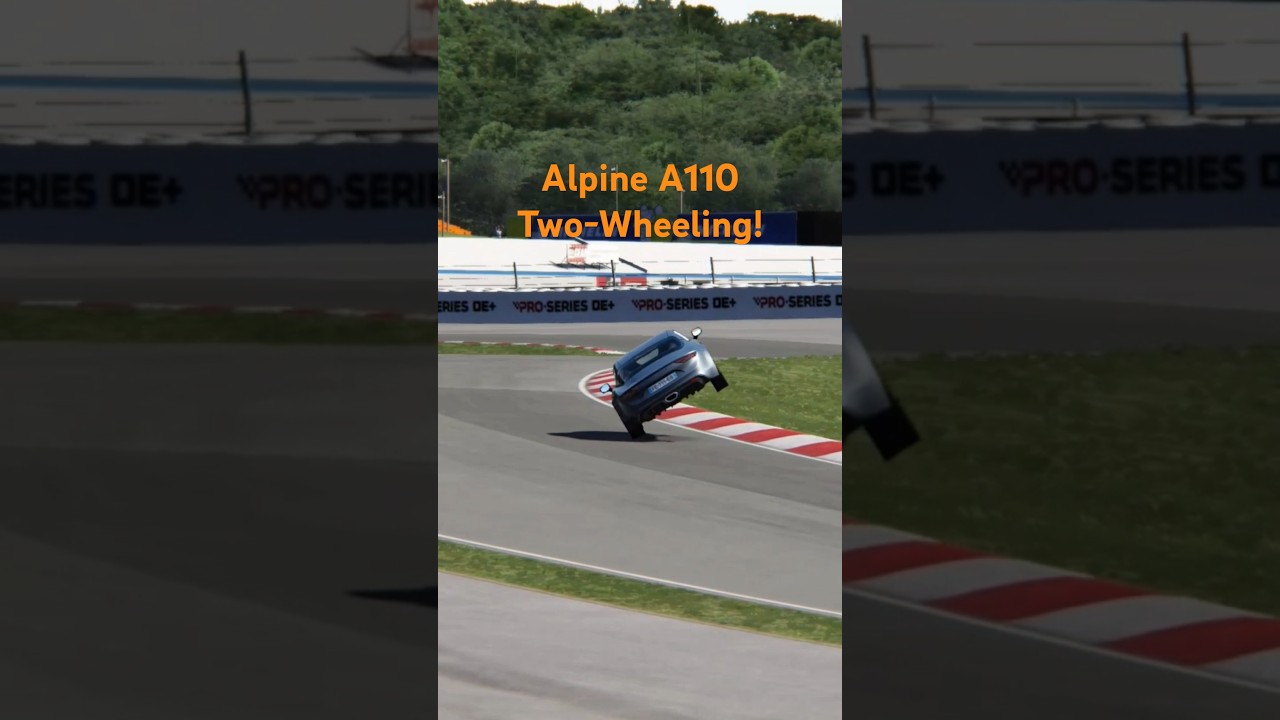Alpine A110 Driving on Two Wheels!