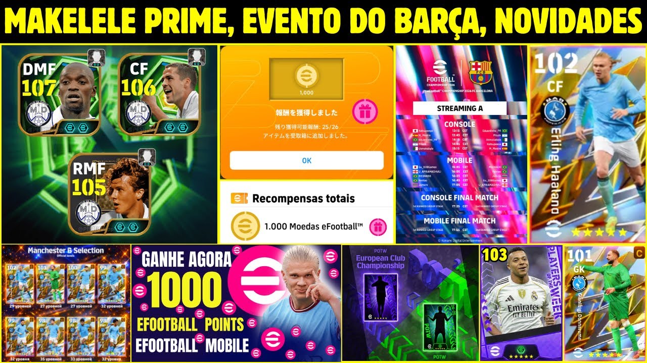 🚨 ÚLTIMA CHANCE DE GANHAR ATÉ 1000 MOEDAS GRÁTIS, EVENTO DO BARÇA, NOVAS BOX, NOVIDADES eFOOTBALL 26
