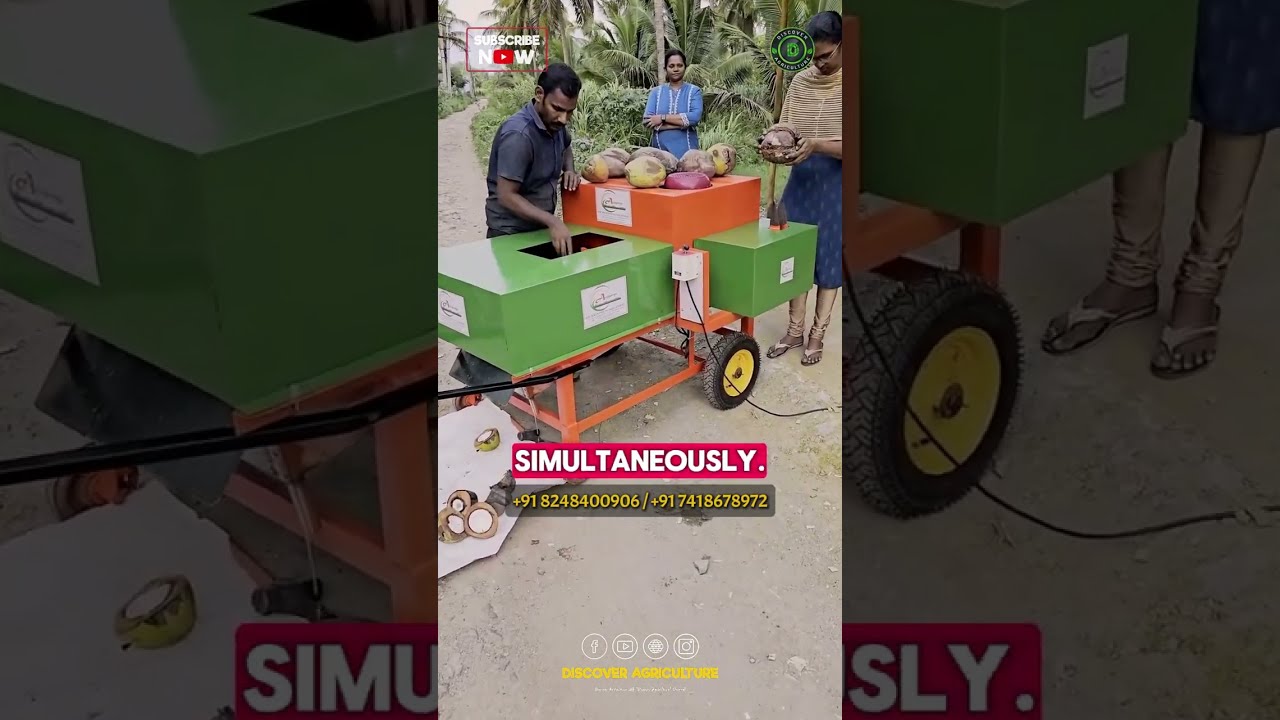 Amazing 2 in 1 Multipurpose Machine - Tender Coconut Cutting and Dehusking Machine