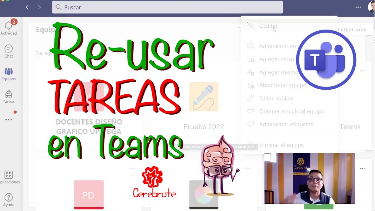 Como reutilizar tareas de Teams de otros periodos o de otros equipos de clase