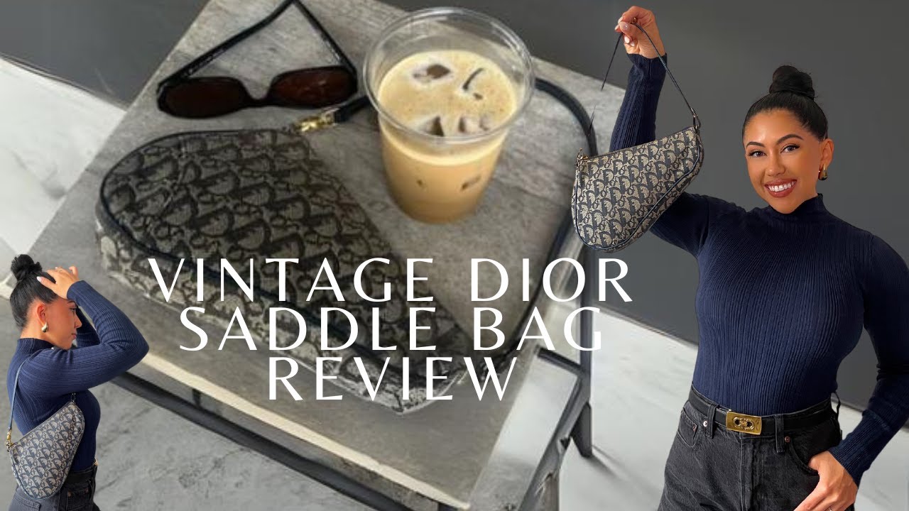 VINTAGE DIOR SADDLE BAG REVIEW | DIORISSMO SADDLE POCHETTE LUXURY DESIGNER HANDBAG REVIEW