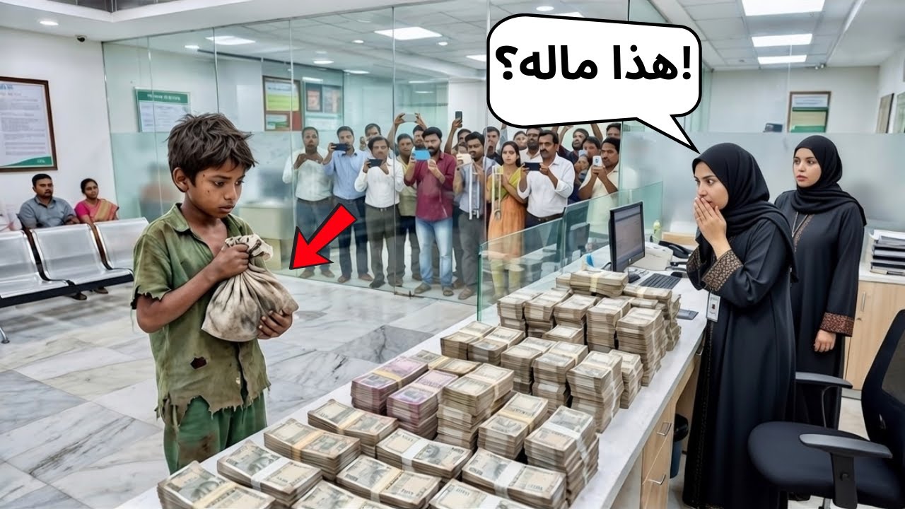 سخروا من طفل فقير في البنك… وعندما رأوا المال اتصلوا بالشرطة فوراً! 😱💔