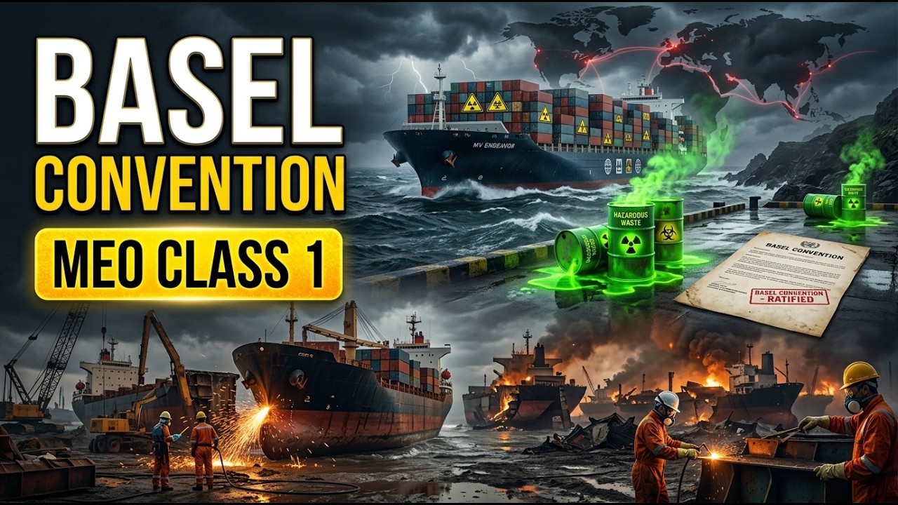 बेसल कन्वेंशन (Basel Convention) की व्याख्या | MEO क्लास 1 ओरल परीक्षा | खतरनाक अपशिष्ट | हांगकां...