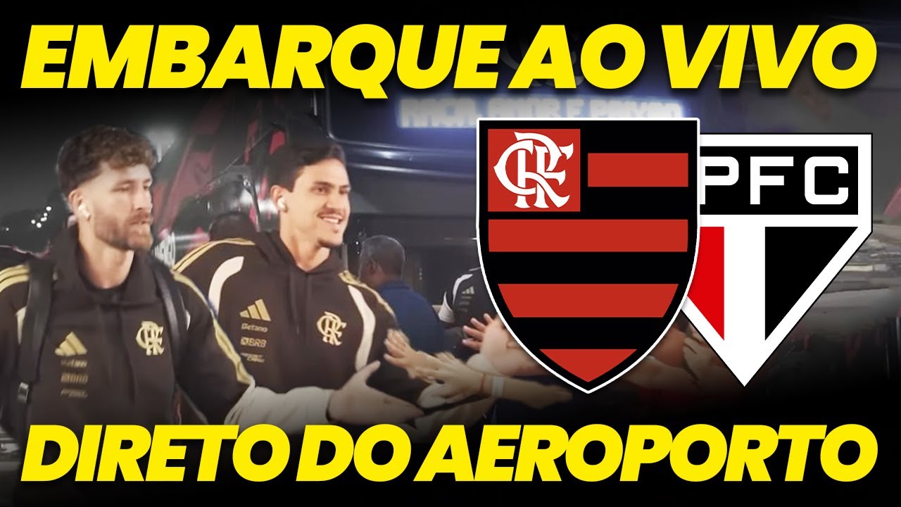 🔴 AO VIVO: Embarque do Flamengo para jogo contra o São Paulo pelo Brasileirão!