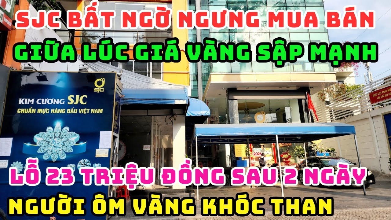 NÓNG! SJC SÀI GÒN BẤT NGỜ NGƯNG GIAO DỊCH GIỮA LÚC GIÁ VÀNG LAO DỐC KINH HOÀNG, NGƯỜI MUA KHÓC THÉT