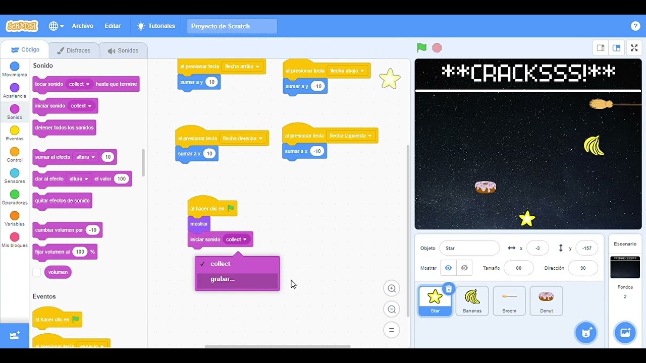 Evadiendo obstáculos| Juegos en Scratch 2022