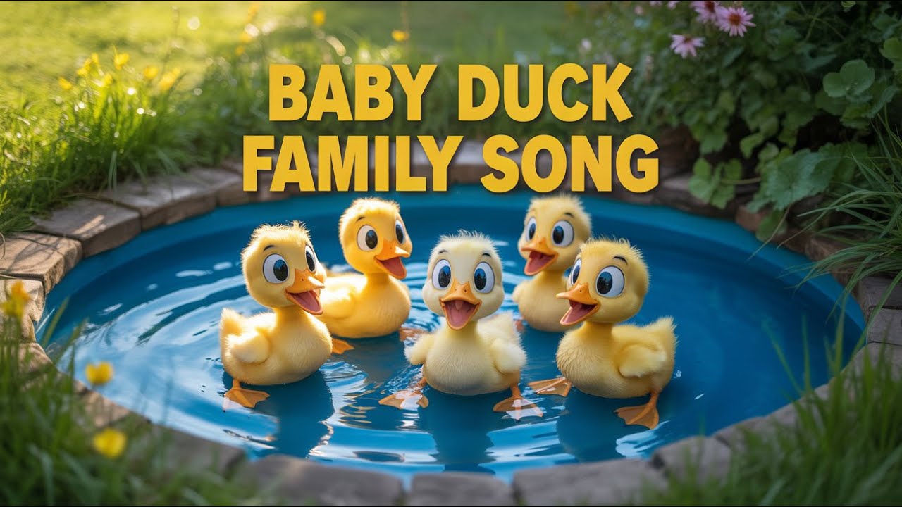 Five Little Ducks Go Swimming | English Kids Song with Fun Quack Quack Sound and Learning